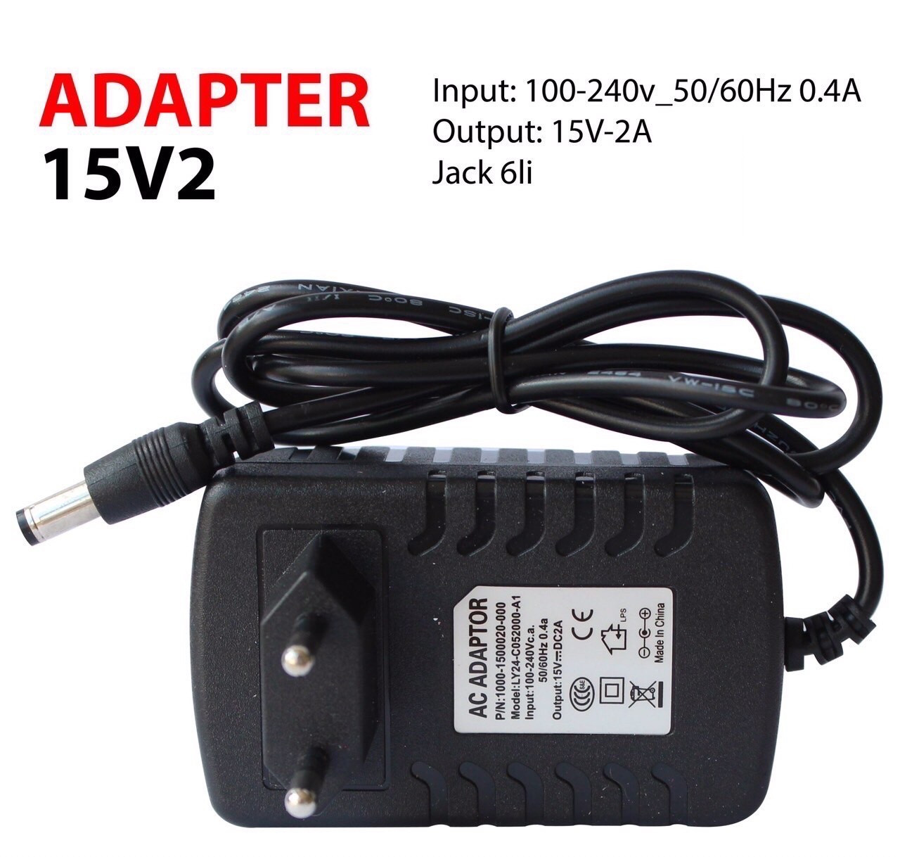 Adapter 15V 2A chuyên dùng sạc loa kéo,loa mini,màn hình LCD